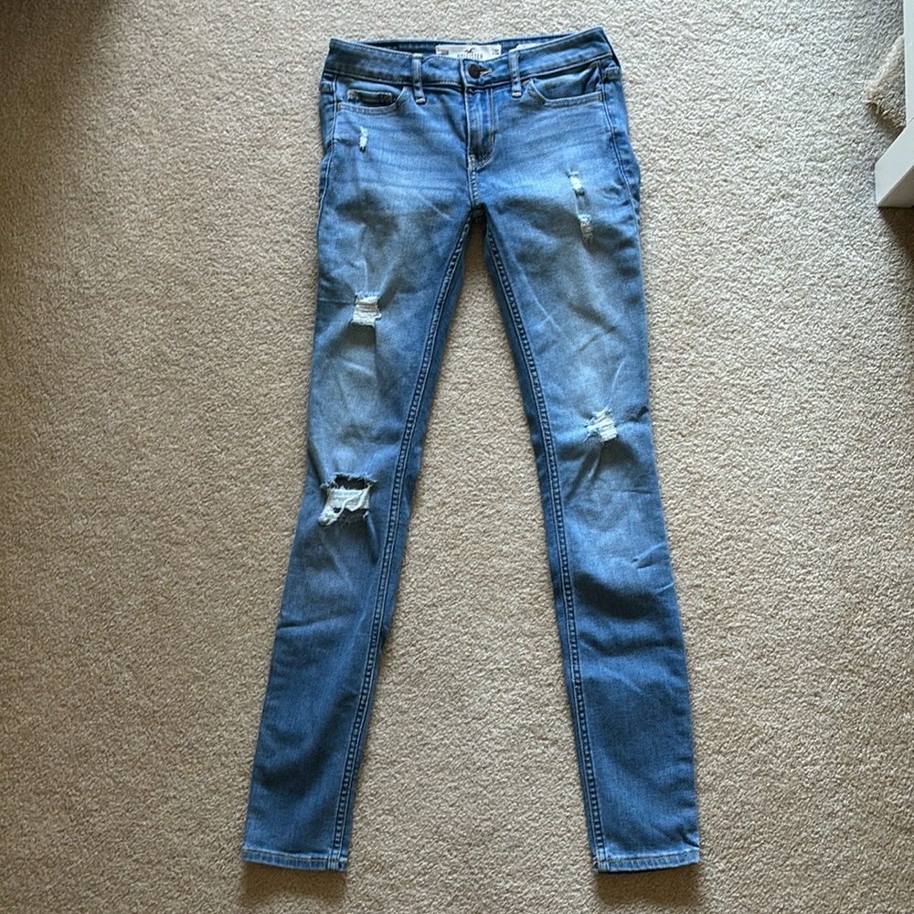 Hollister Low Rise Super Skinny Dark Wash (23)